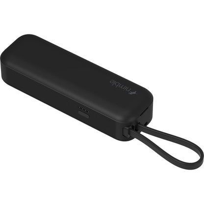 Black Wally Pro 20 5000 mAh Powerbank and Wall Charger plain