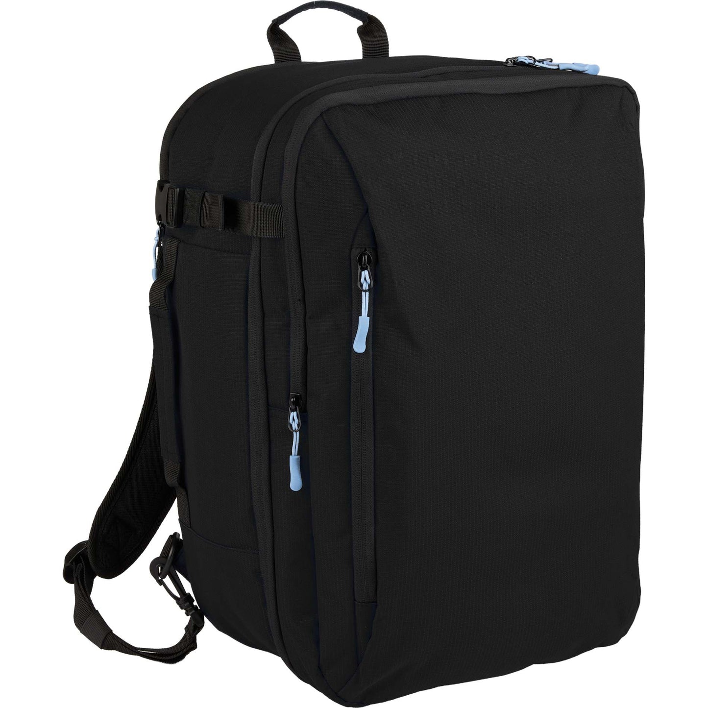 Black Wander & Roam Travel Backpack plain