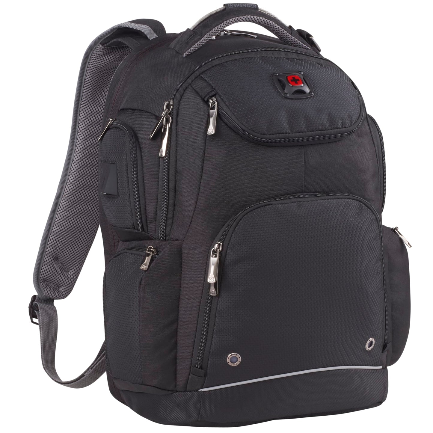 Black Wenger Odyssey TSA Recycled 17" Computer Backpack plain