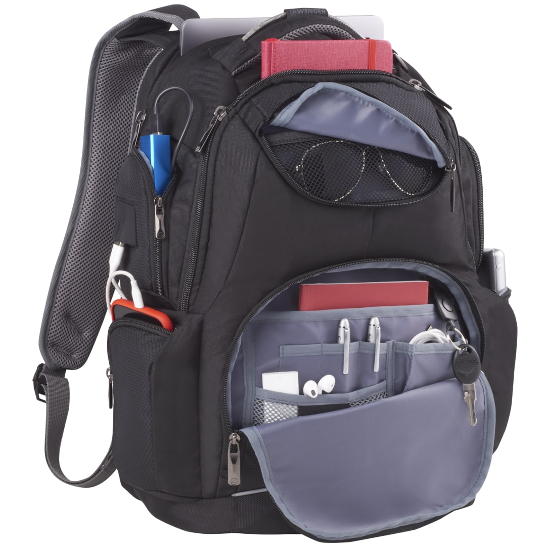 Black Wenger Odyssey TSA Recycled 17" Computer Backpack