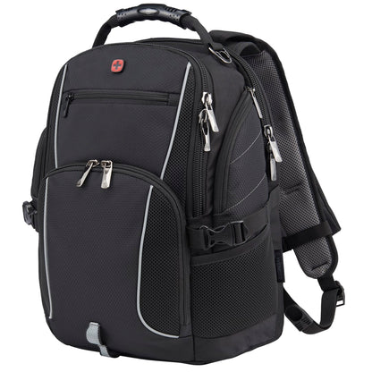 Black Wenger Pro II Recycled 15" Computer Backpack plain
