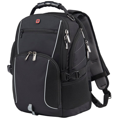 Black Wenger Pro II Recycled 15" Computer Backpack plain