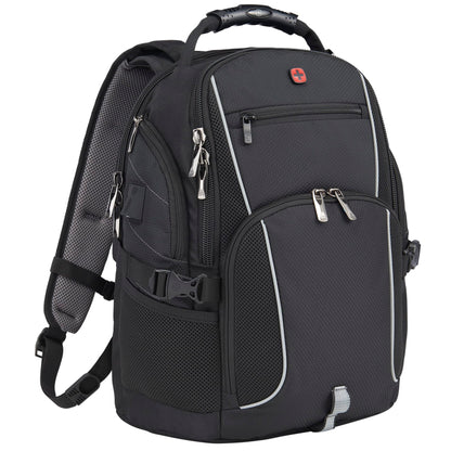 Black Wenger Pro II Recycled 15" Computer Backpack plain