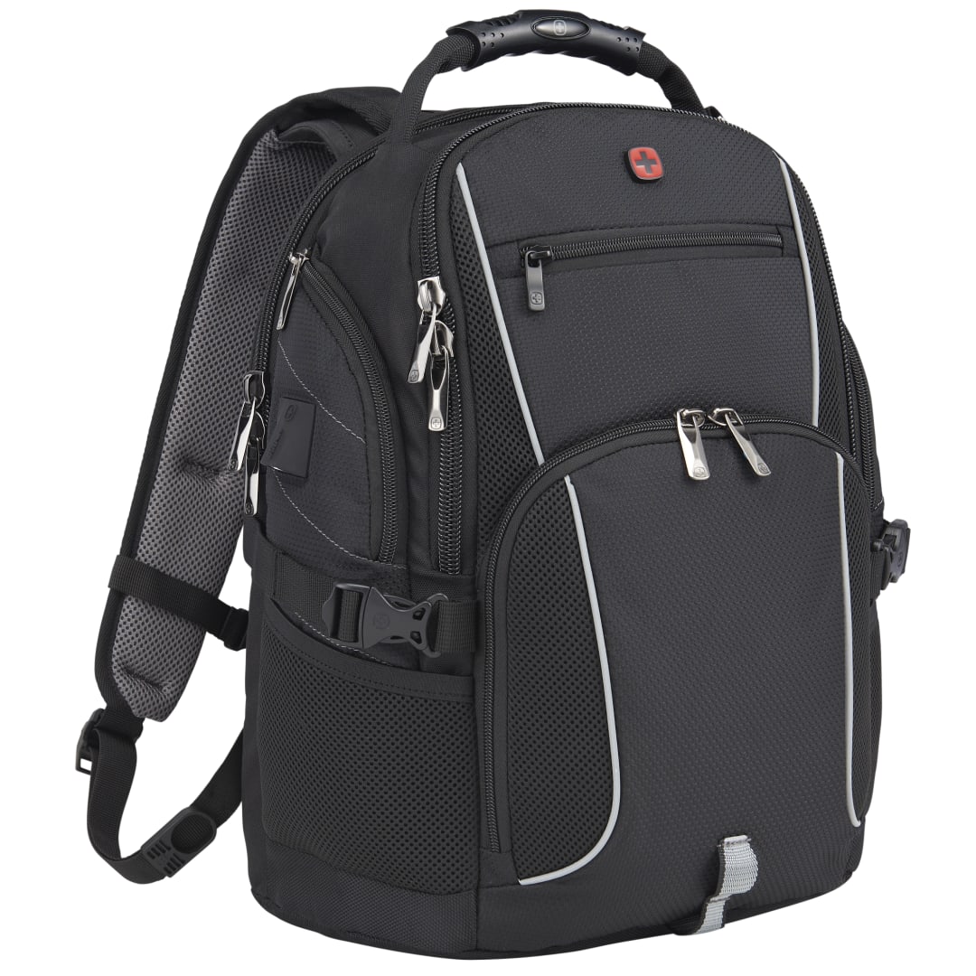 Black Wenger Pro II Recycled 15" Computer Backpack plain