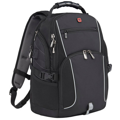 Black Wenger Pro II Recycled 15" Computer Backpack plain
