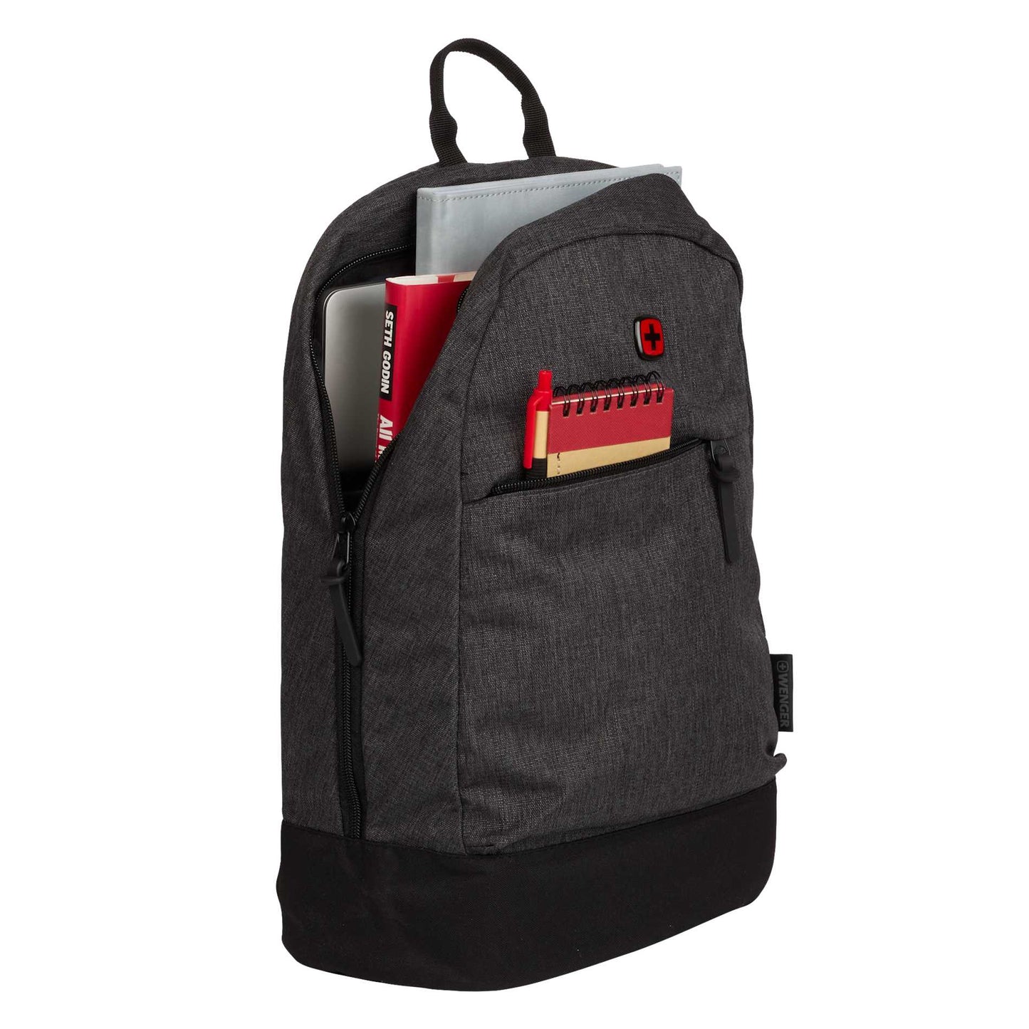 Black Wenger Recycled Rush 15" Laptop Backpack plain