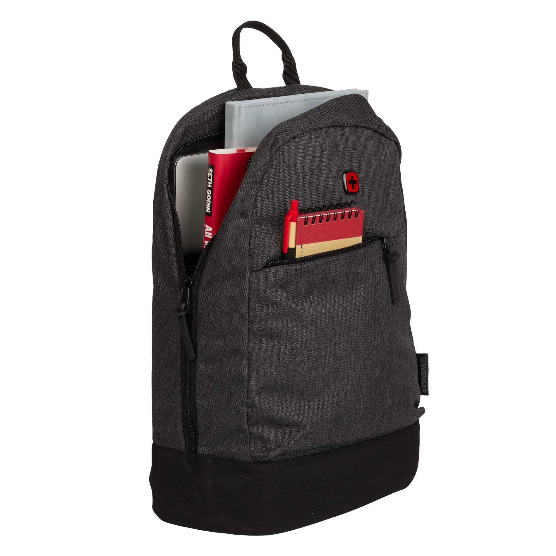 Black Wenger Recycled Rush 15" Laptop Backpack plain
