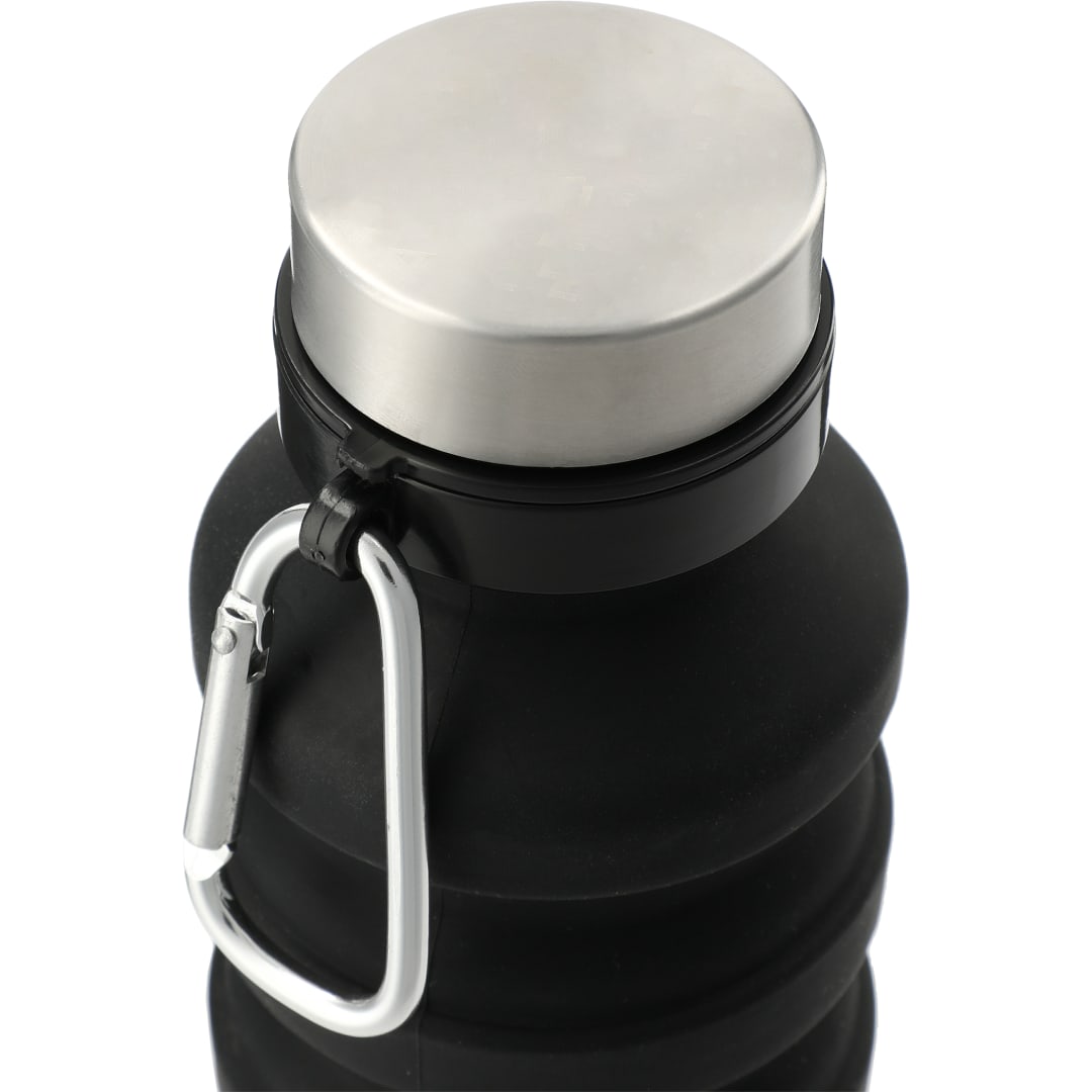 Black Zigoo Silicone Collapsible Bottle 18oz plain