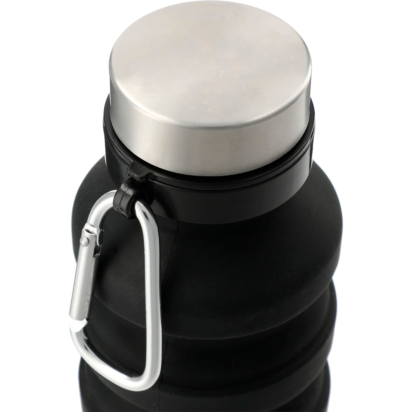 Black Zigoo Silicone Collapsible Bottle 18oz plain