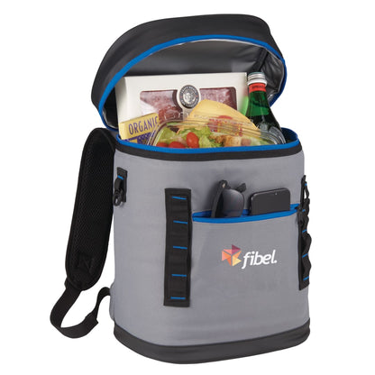 Blue 20 Can Backpack Cooler