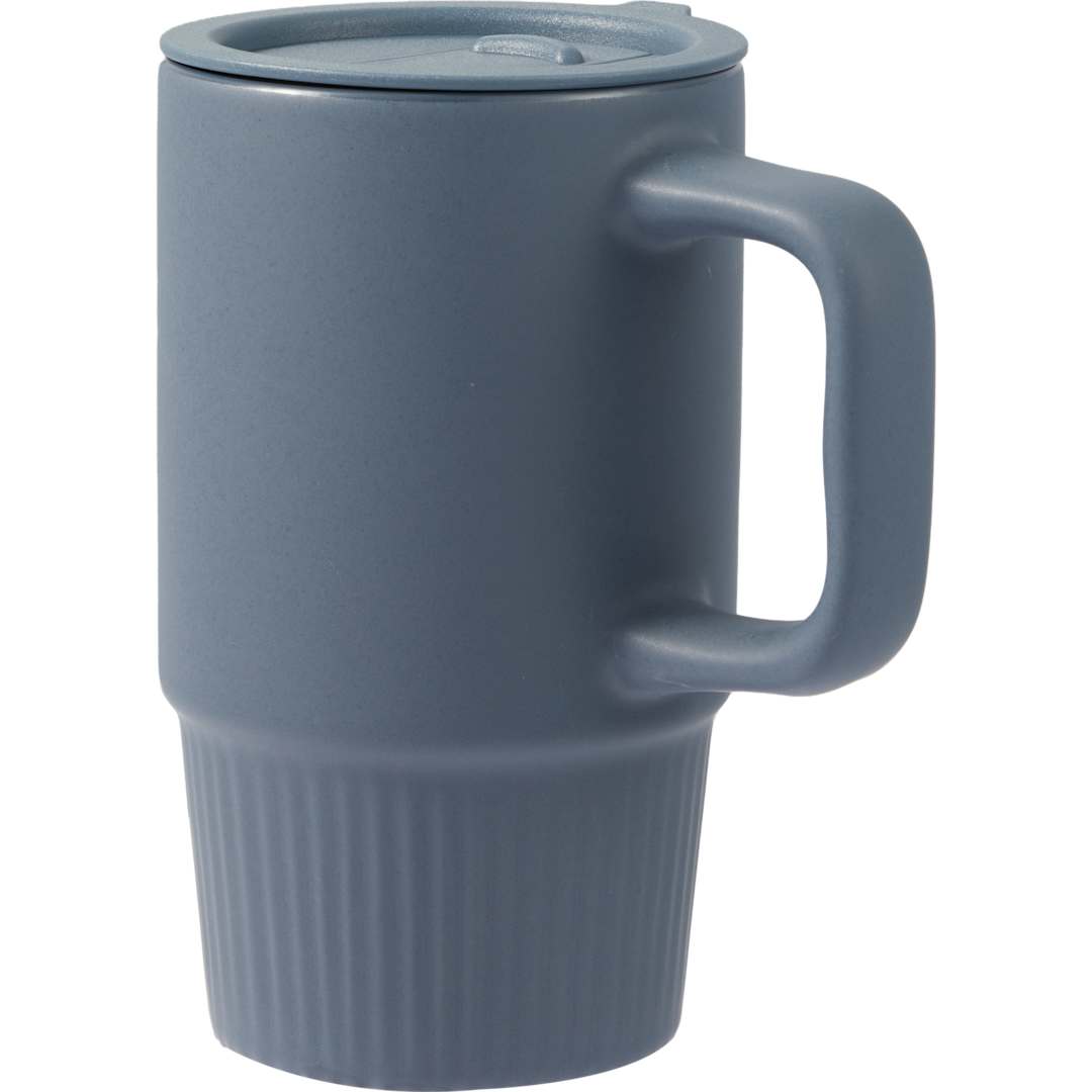 Blue Camden 13oz Ceramic Mug w/ Lid plain