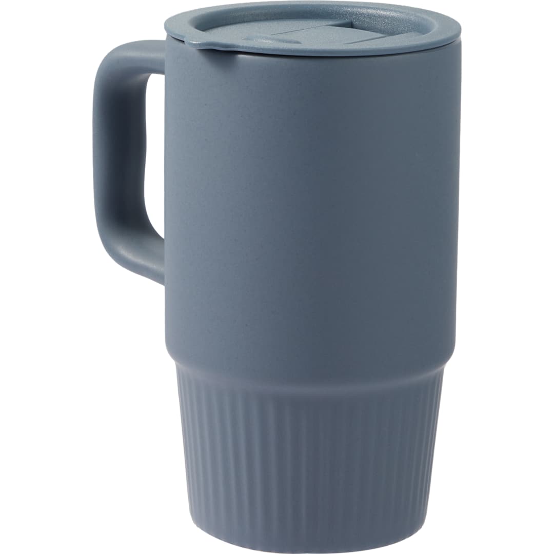 Blue Camden 13oz Ceramic Mug w/ Lid plain