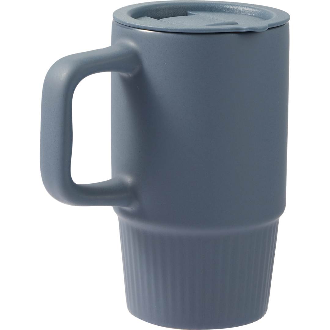 Blue Camden 13oz Ceramic Mug w/ Lid plain