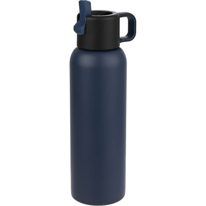 Blue Clio Straw Lid Vacuum Bottle 22oz plain
