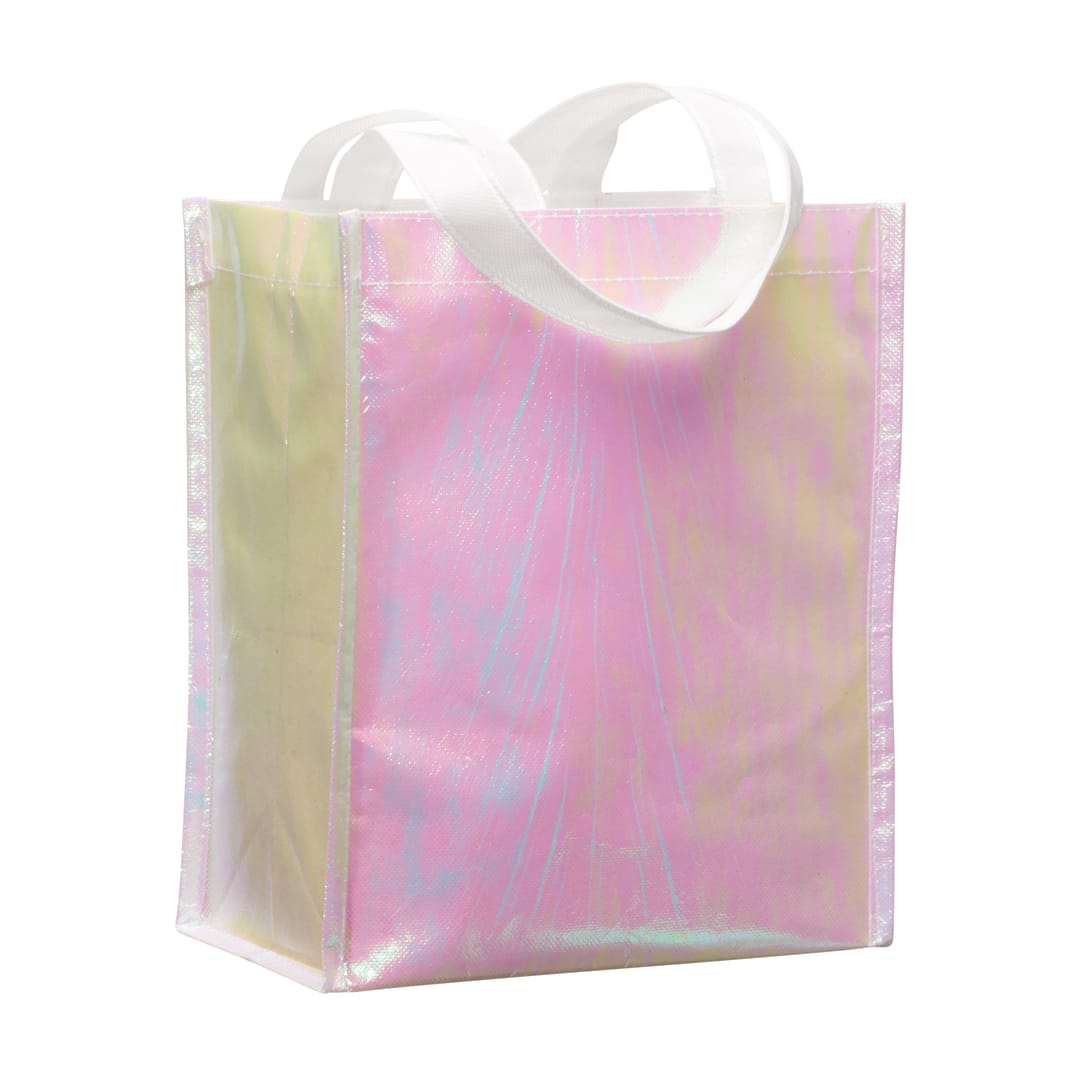 Blue Iridescent Non-Woven Gift Tote plain