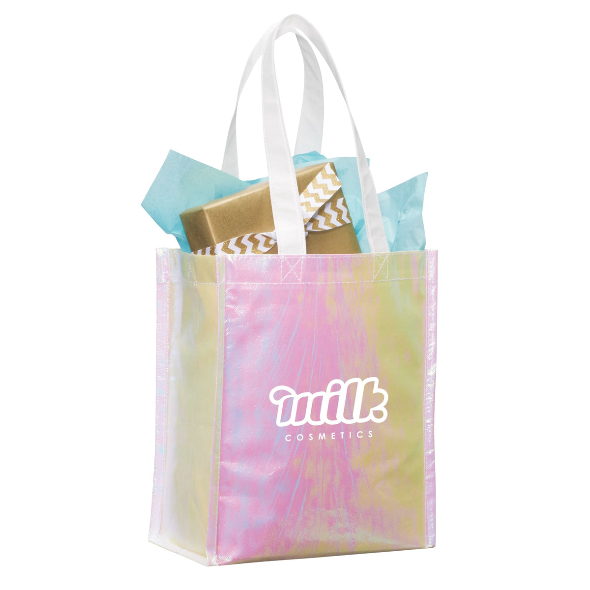 Blue Iridescent Non-Woven Gift Tote