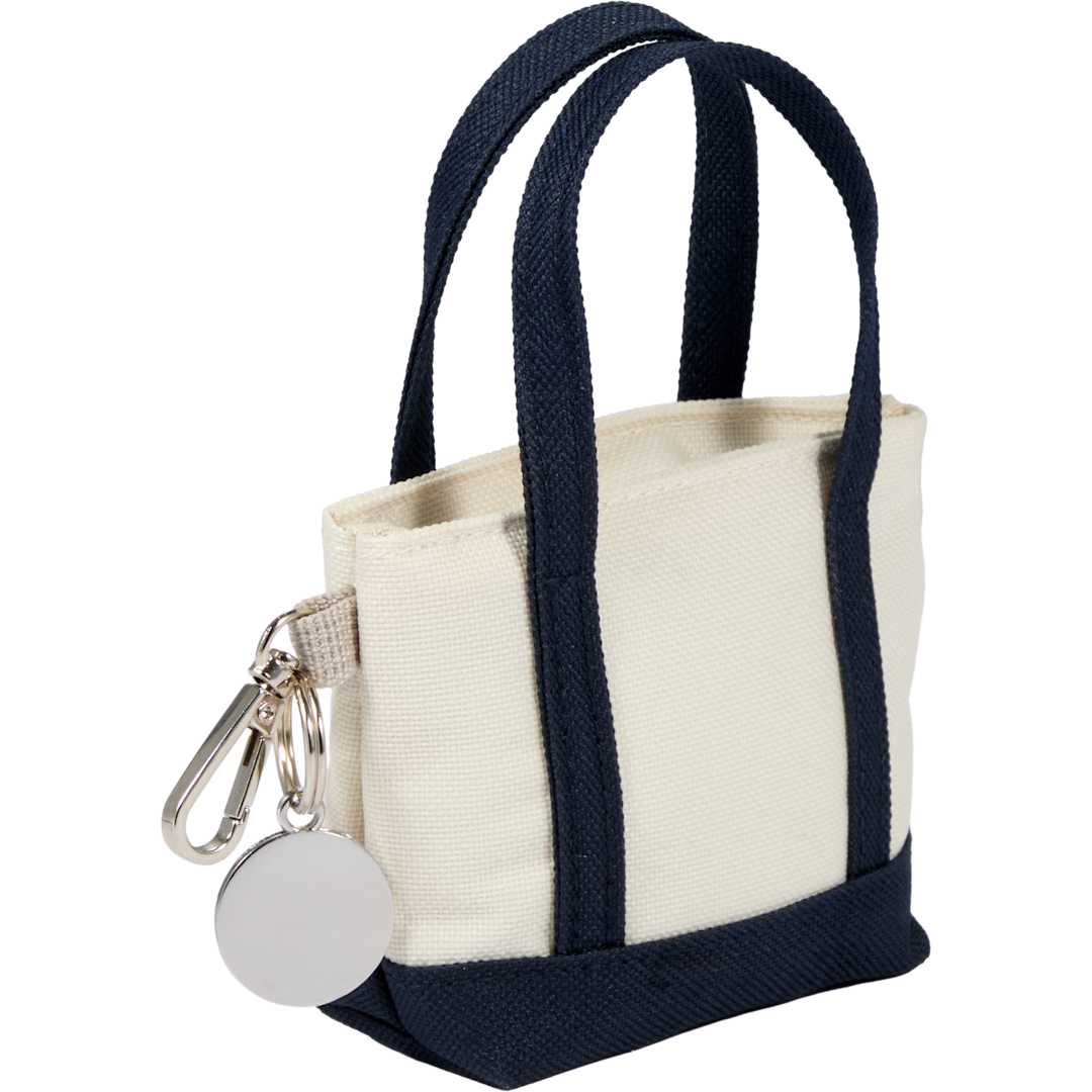 Blue Mini Tote Bag Charm plain