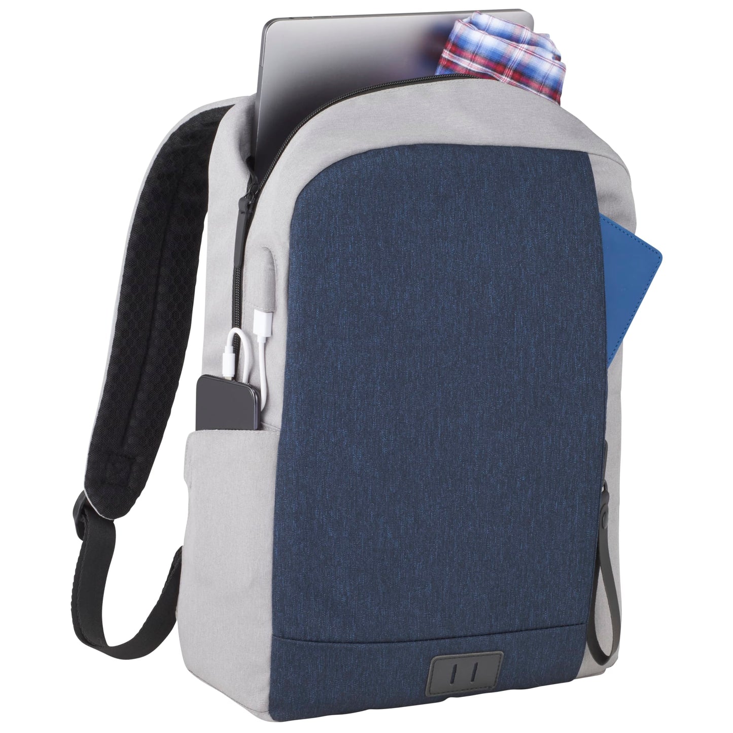 Blue NBN Whitby Slim 15" Computer Backpack w/ USB Port plain