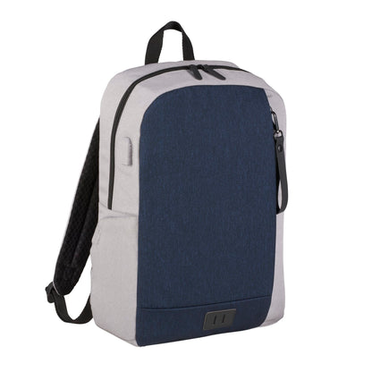 Blue NBN Whitby Slim 15" Computer Backpack w/ USB Port plain