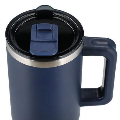 Blue Pinnacle Recycled Travel Tumbler with Straw 40oz plain