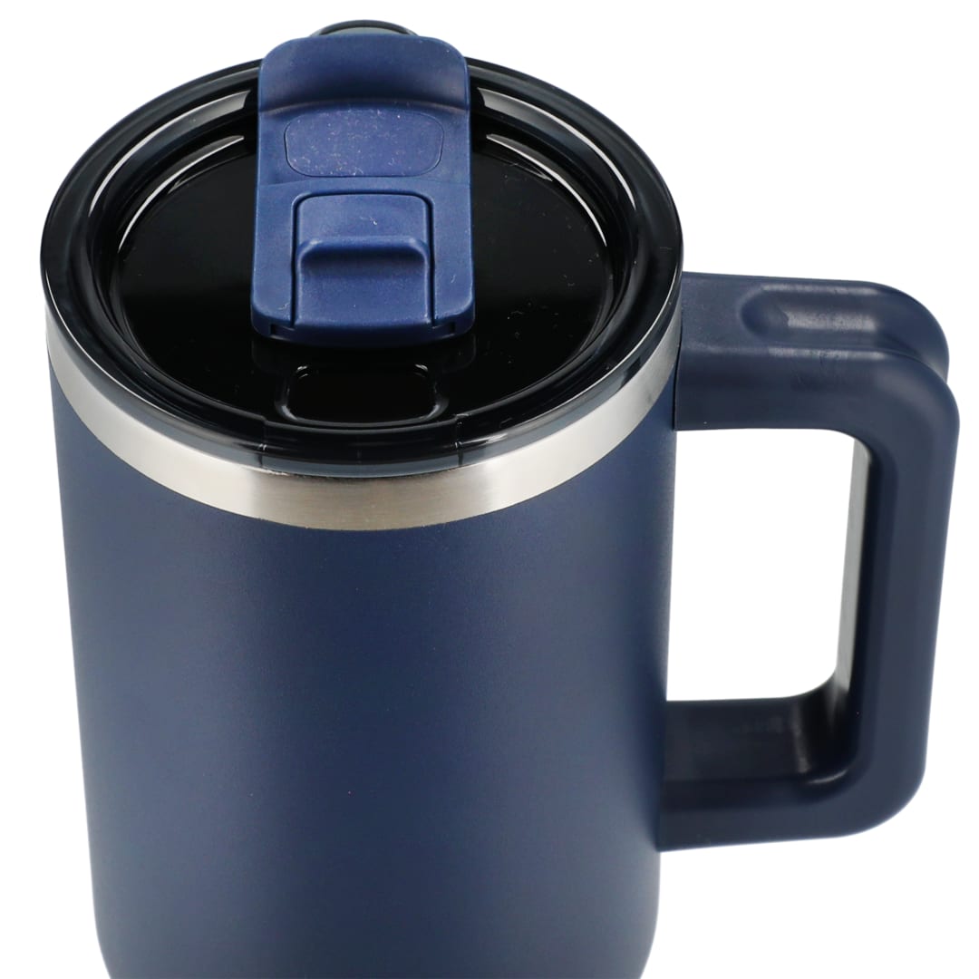 Blue Pinnacle Recycled Travel Tumbler with Straw 40oz plain