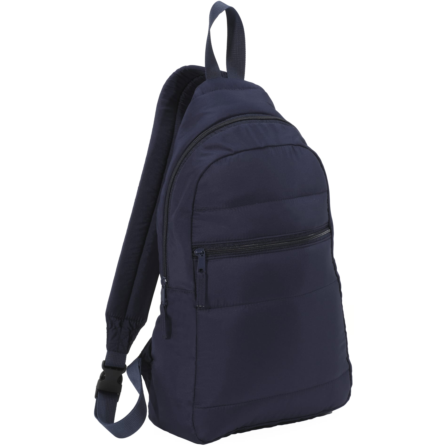 Blue Puffer Recycled Sling Backpack plain