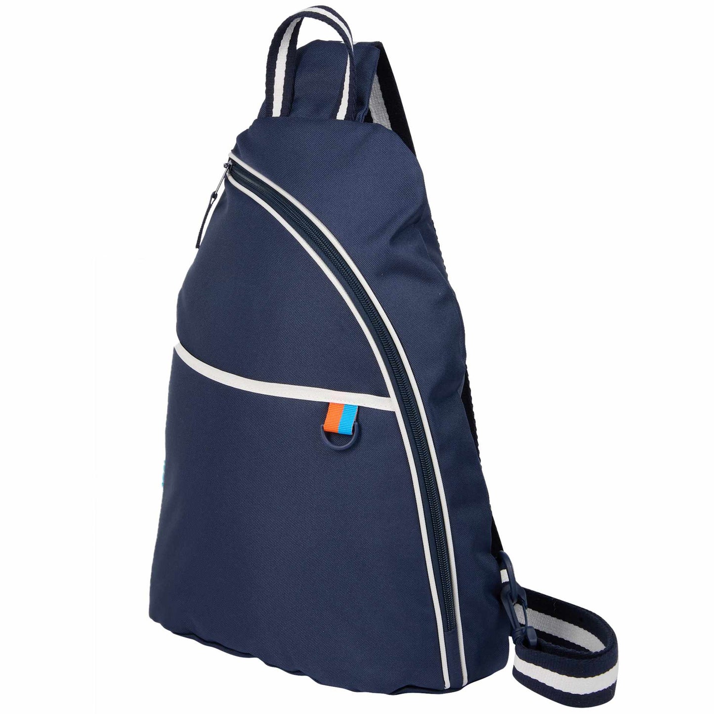 Blue Retro Sport Recycled Sling Backpack plain