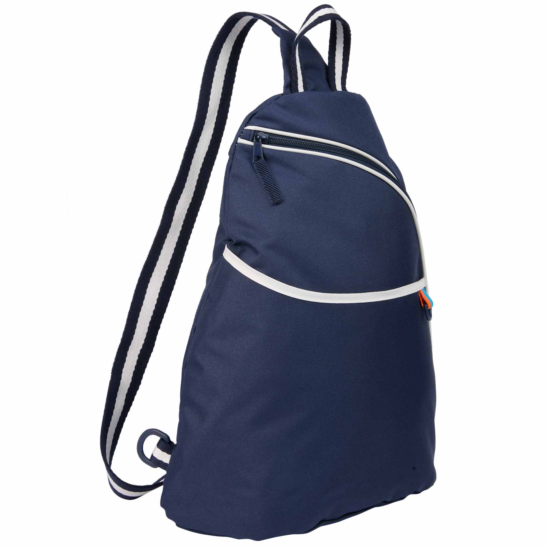 Blue Retro Sport Recycled Sling Backpack plain