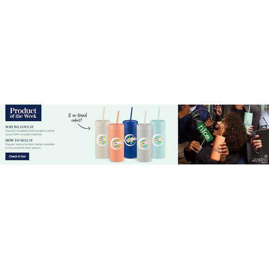 Blue Sol Tonal Straw Tumbler 20oz