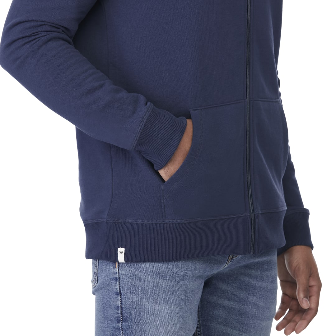 Blue tentree Organic Cotton Zip Hoodie - Men's