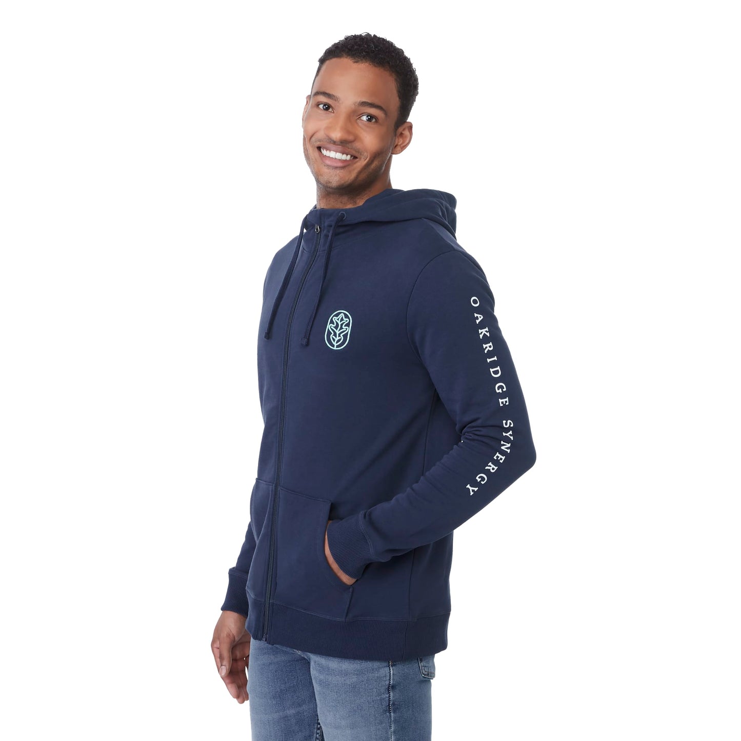 Blue tentree Organic Cotton Zip Hoodie - Men's