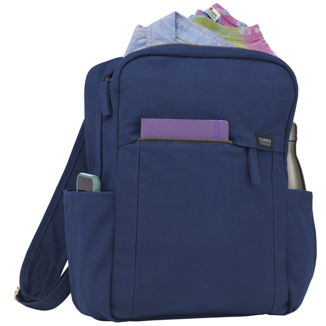 Blue Terra Thread Fairtrade Earth 15" Computer Backpck plain