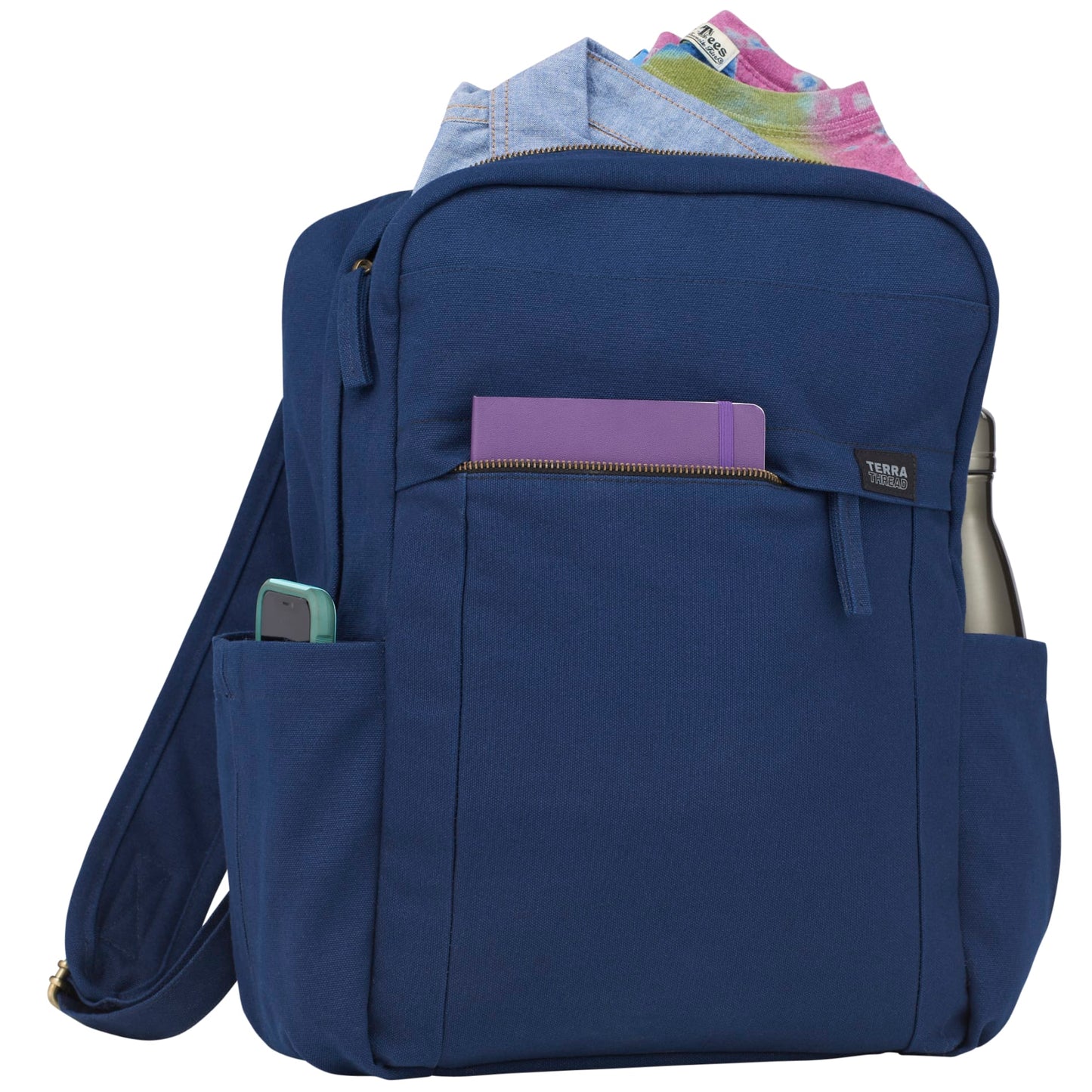 Blue Terra Thread Fairtrade Earth 15" Computer Backpck plain