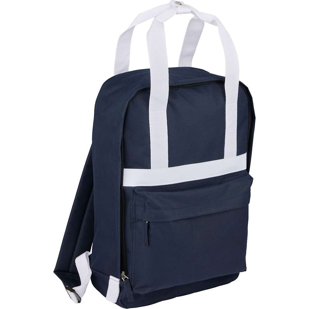 Blue Varsity Recycled Backpack plain