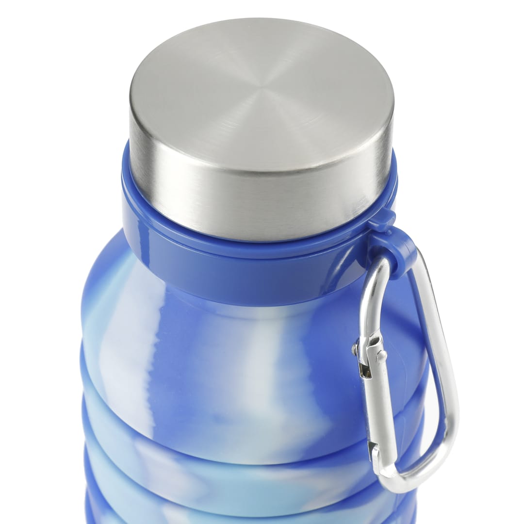 Blue Zigoo Silicone Collapsible Bottle 18oz - Tie Dye plain