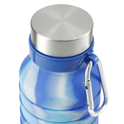 Blue Zigoo Silicone Collapsible Bottle 18oz - Tie Dye plain