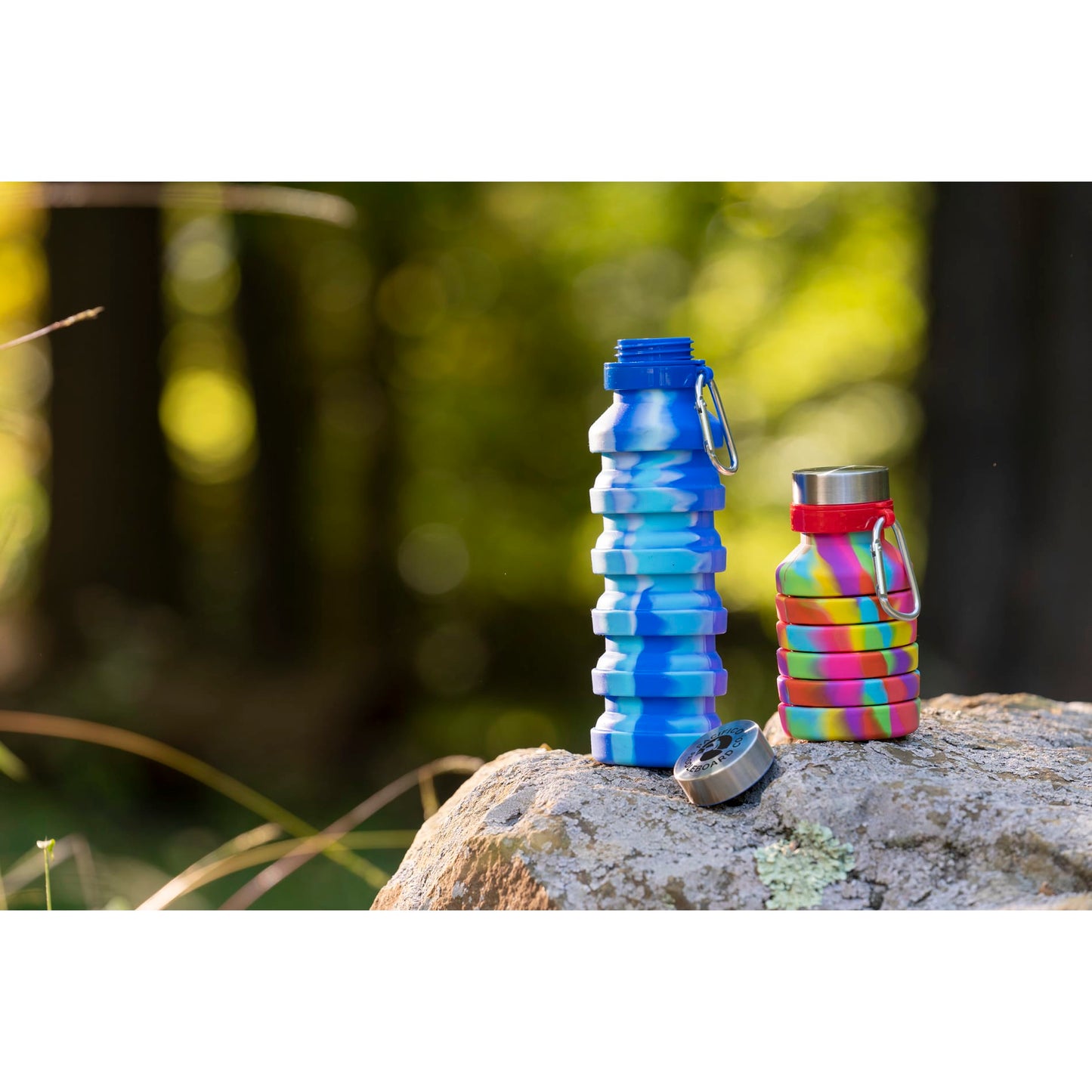 Blue Zigoo Silicone Collapsible Bottle 18oz - Tie Dye
