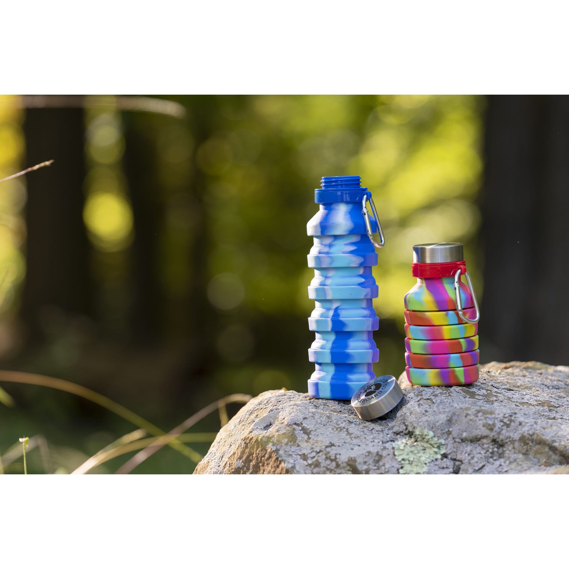 Blue Zigoo Silicone Collapsible Bottle 18oz - Tie Dye