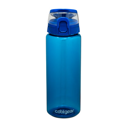 Blueberry Cool Gear® Cylinder Bottle with Halo Lid - 32 Oz. plain