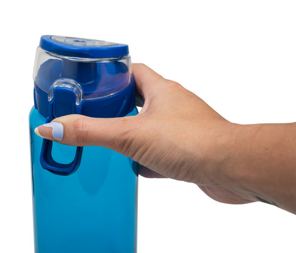 Blueberry Cool Gear® Cylinder Bottle with Halo Lid - 32 Oz. plain
