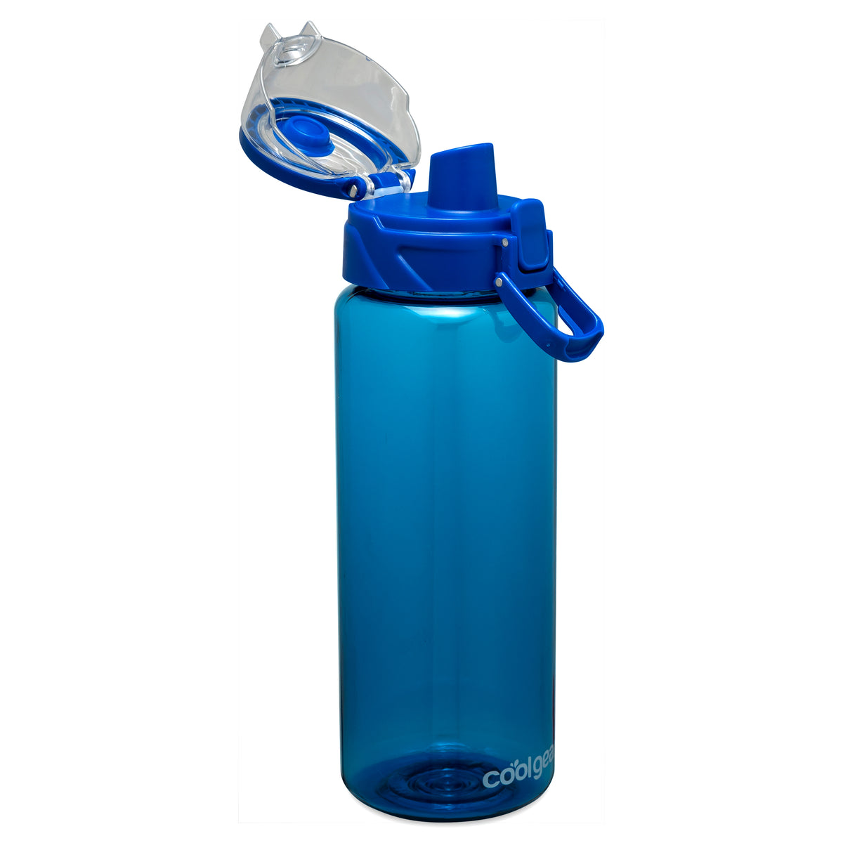 Blueberry Cool Gear® Cylinder Bottle with Halo Lid - 32 Oz. plain