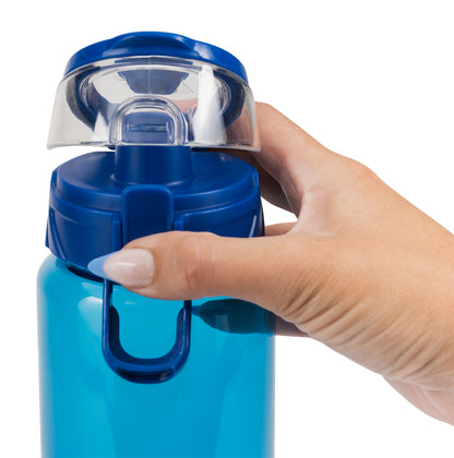 Blueberry Cool Gear® Cylinder Bottle with Halo Lid - 32 Oz. plain