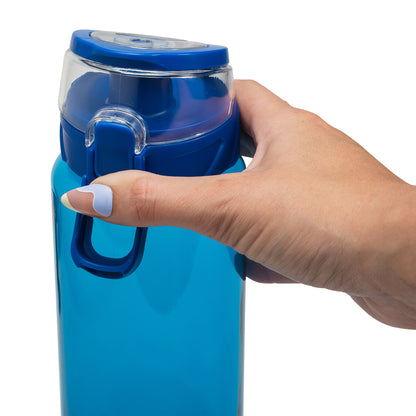 Blueberry Cool Gear® Cylinder Bottle with Halo Lid - 32 Oz.