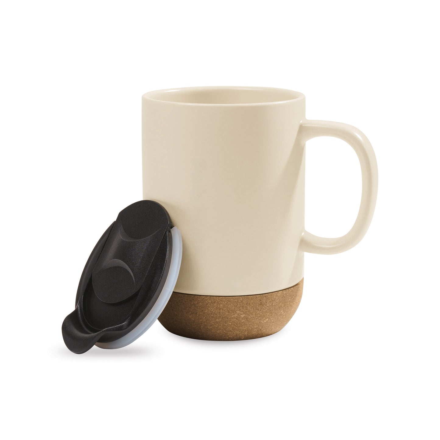 Bone Valo Ceramic Lidded Mug - 14 Oz. plain
