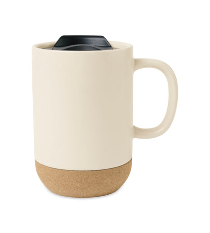 Bone Valo Ceramic Lidded Mug - 14 Oz. plain