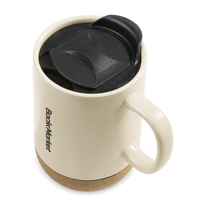 Bone Valo Ceramic Lidded Mug - 14 Oz.