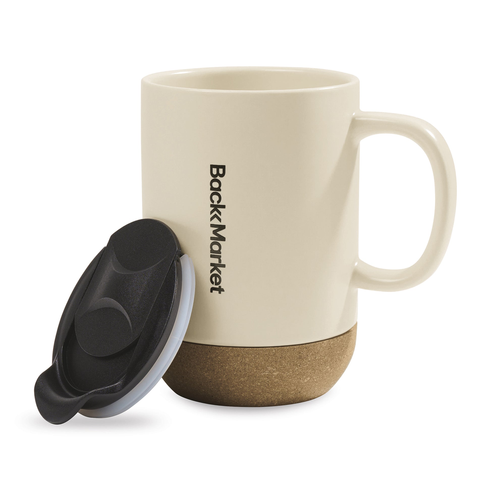 Bone Valo Ceramic Lidded Mug - 14 Oz.