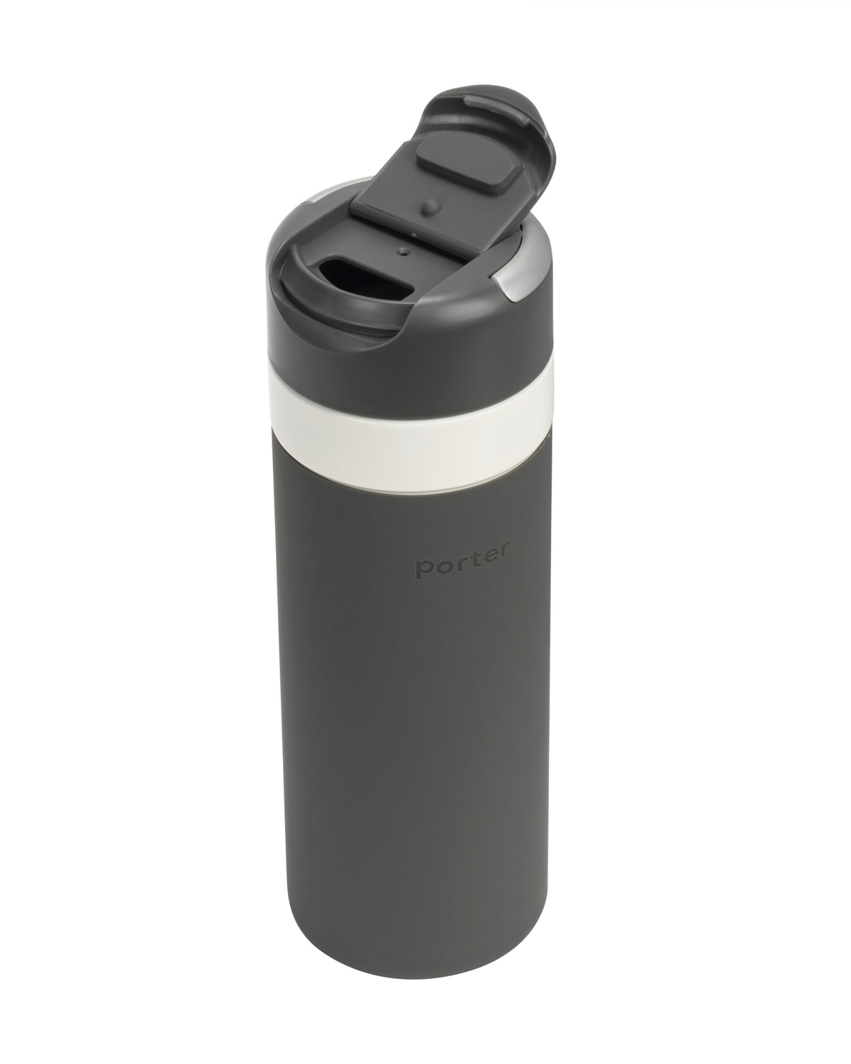 Charcoal W&P Drink Through Insulated Ceramic Bottle -20 oz plain