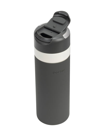 Charcoal W&P Drink Through Insulated Ceramic Bottle -20 oz plain
