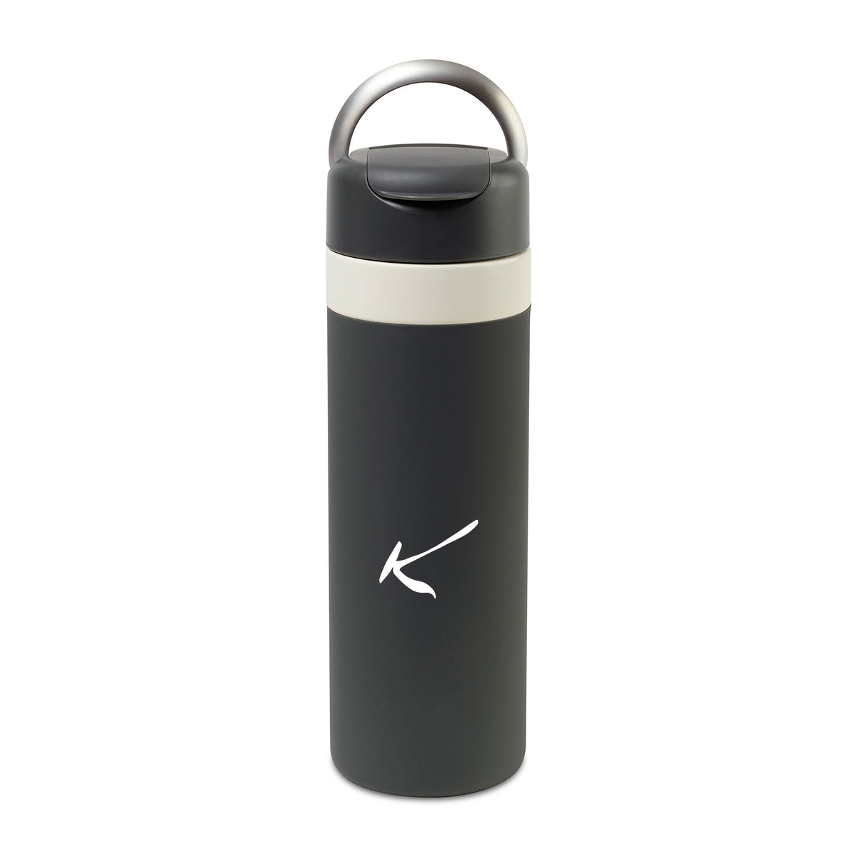 Charcoal W&P Drink Through Insulated Ceramic Bottle -20 oz